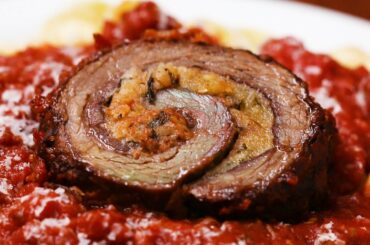 Beef Braciole (Stuffed Italian Beef Roll)