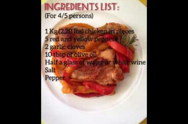 Italian cooking mama / Chicken with peppers, Pollo con i peperoni