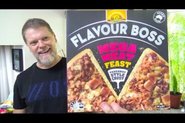 McCains Mega Meat Feast Frozen Pizza Cook and Review