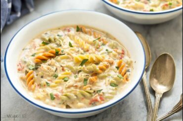 Creamy Italian Slow Cooker Chicken Noodle Soup | The Recipe Rebel
