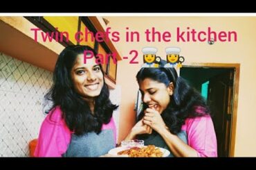 Gobi pakoda aka cooking experiment 👩‍🍳👩‍🍳.Twin chefs in the kitchen- Part 2.