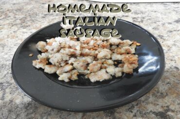 Homemade Italian sausage in the meat grinder!