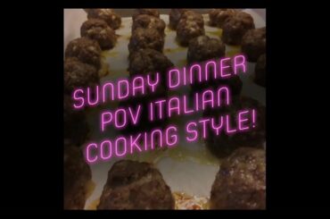 Sunday dinner slideshow of ribollita and meatballs from POV Italian Cooking
