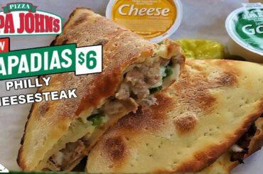 Papa John® PHILLY CHEESESTEAK PAPADIA Review! 🧀🥩