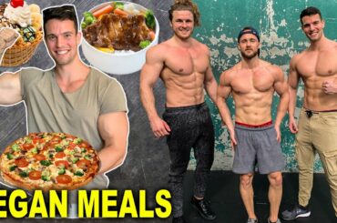 WHAT WE EAT IN A DAY FOR VEGAN MUSCLE | ft. Simnett Nutrition & Brian Turner