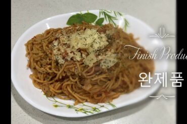 Italian Food - Simple Spaghetti Dinner 간단한 스파게티 디너 - Cook IN 15 MINUTES