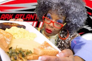 BIG BREAKFAST WITH SWEET ITALIAN SAUSAGE | BREAKFAST MUKBANG | BLACK HISTORY MONTH