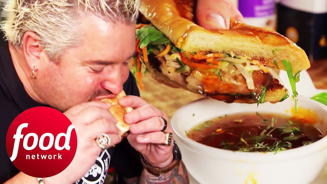 Guy Tries An Amazing Pho-rench Dip Sandwich In Chico | Diners, Drive-Ins and Dives Guy Tries An Amazing Pho-rench Dip Sandwich In Chico | Diners, Drive-Ins and Dives