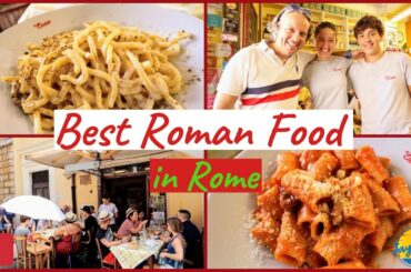 BEST ROMAN FOOD IN TRASTEVERE - What to Eat in Rome - Italian Food Tour