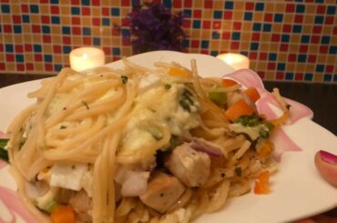 Feta & Spinach Cheesy Spaghetti - 3 Cheese Spaghetti Recipe - Let's Cook With Rukhmah's Kitchen