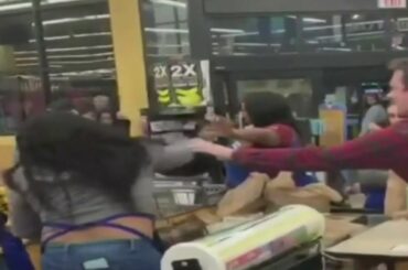Food fight between customers and cashier at Kroger in Tennessee