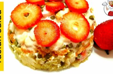 Rusian salad / potato and rusian salad fusion / fruit salad recipe