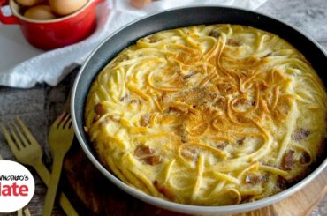 SPAGHETTI CARBONARA FRITTATA | Best Pasta Frittata Recipe