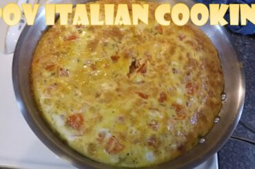 Tomato Pancetta Frittata: POV Italian Cooking Episode 28