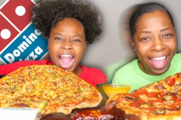 MUKBANGIN' WITH MY MOM + DOMINOES PIZZA MUKBANG & SHOUTOUTS