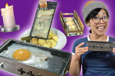 Can You Cook With CANDLES? - 🧀Swiss Raclette Maker 🍳- fry an egg with a candle?