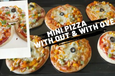 Simple Mini Pizza Recipe | How to make pizza without Oven at home