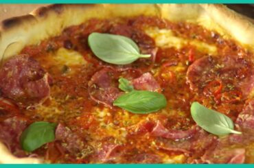 Jamie Oliver Makes A Pizza Using a Wine Bottle as Rolling Pin