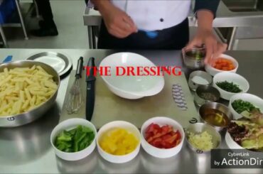 Pasta Salad with white wine dressing.