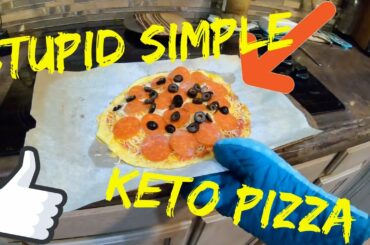 Stupid Simple Keto Pizza that tastes....like pizza!