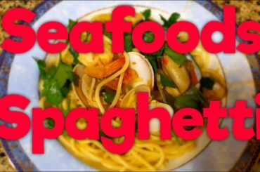 Easy Homemade Seafoods Spaghetti Recipe||Rome Style Cooking