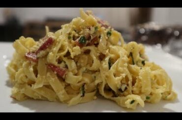 ITALIAN FOOD -HOW TO MAKE PASTA ALLA CARBONARA( EATGREENDELIGTS)