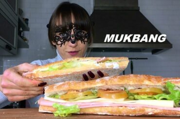 MUKBANG ITA: MANGIO SUBWAY CON MORTADELLA FATTA IN CASA (SAUSAGE SANDWICH) EATING SHOW ITALIANO
