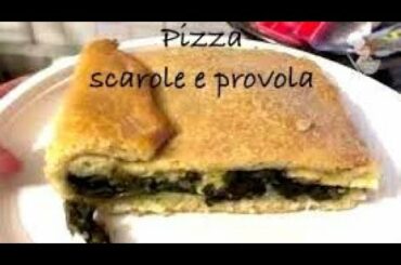 Italian cooking: Pizza scarole e provola