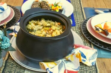 Easy Minestrone -Traditional Recipe from a Cookbook from Tuscany, Florentine Vegetable Soup