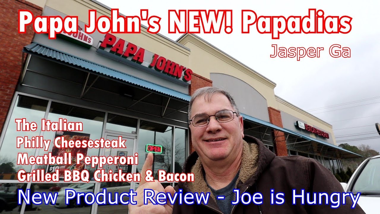 Papa John's NEW Papadia | Italian | Philly Cheesesteak | BBQ Chicken Bacon | Meatball Pepperoni Papa John's NEW Papadia | Italian | Philly Cheesesteak | BBQ Chicken Bacon | Meatball Pepperoni