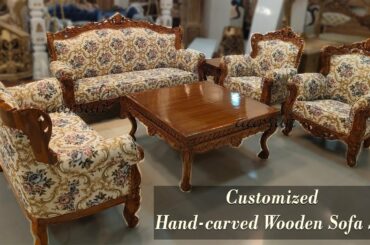 #220 Hand Carved Sofa Set - Craftsmanship @Aarsun - Crafted in India Furniture Design Ideas