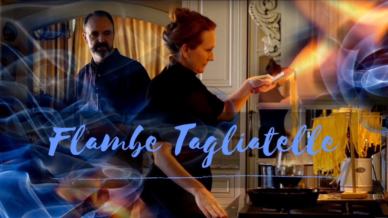 Flambe Tagliatelle Parmesan Wheel with Truffles Flambe Tagliatelle Parmesan Wheel with Truffles