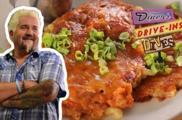 Mac and Cheese PANCAKES (from #DDD with Guy Fieri) | Food Network