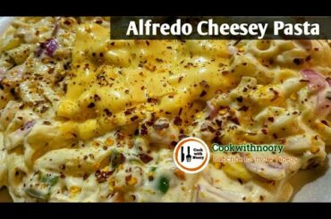 Alfredo Cheesey Macaroni Without oven | Pasta in White sauce | Healthy dinner ideas