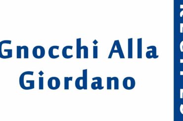 Gnocchi Alla Giordano | Italian Recipes | EASY TO LEARN | QUICK RECIPES