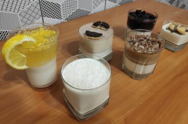 PANNA COTTA 6 SPECIES  Italian dessert