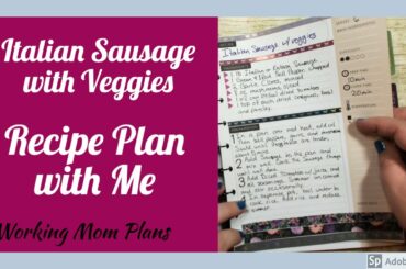 Recipe Plan With me - Italian Sausage with veggies