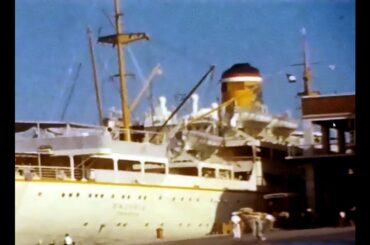 The M. S. Enotria Cruise Ship in the Mediterranean in 1959 of the Adriatic Line
