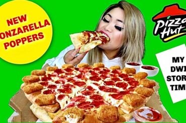 PIZZA HUT MOZZARELLA POPPERS (MUKBANG)