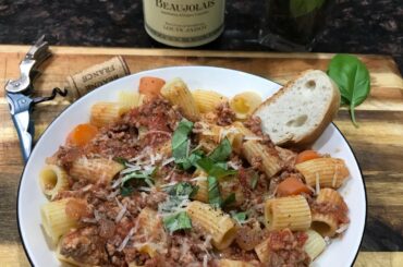 Homemade Bolognese Sauce Recipe | Mezzi Rigatoni Bolognese (Italian Meat Sauce)