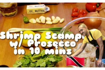 10 Minute Shrimp Scampi with Prosecco, Valentine's Day emergency dinner she will NOT complain about