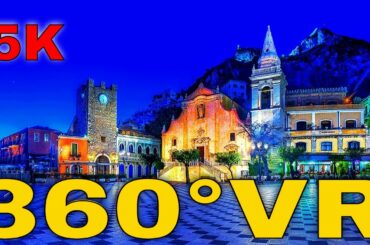 360° VR Taormina Discover Local Food Drink Live Sicily Italy Travel Vlog 5K 3D Virtual Reality HD 4K