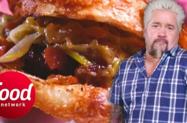 Guy Eats "One Of The Most REMARKABLE Burgers" He Has Ever Had | Diners, Drive-Ins & Dives