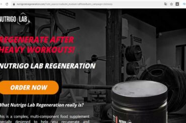 Nutrigo Lab Regeneration is a food supplement used after training - France, Italy, Netherlands...