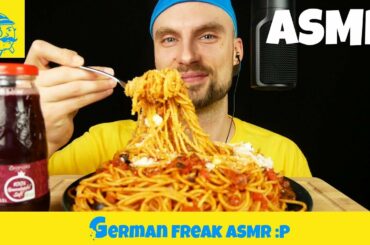ASMR eating with hangover delicious Italian pasta (pasta sounds) - GFASMR