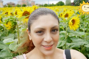 Italian Sunflower Field, Giant Bees, Wine, and more Flowers  weekend vlog