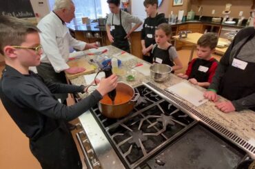 Student cooking class at Good Life Kitchen