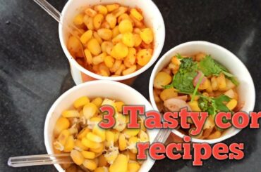 #Bengali#Vlog#3 different types of corn recipe#Spicy masala corn, Cheesy Italian corn, Corn chat