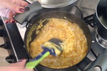 Rice with pumpkin and salami - Original Italian RISOTTO recipe