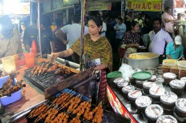 Heavy Crowd @ Night Food Court in Vijayawada | Street Food Vijayawada | Timings 10PM to 2 AM